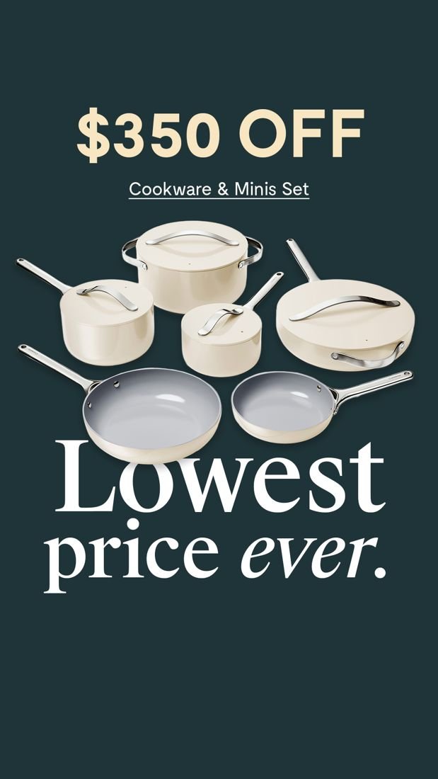 Caraway static Meta ad: Price anchor promo