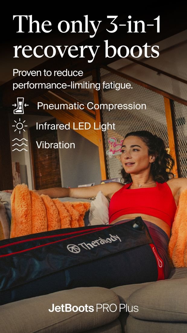 Therabody static Meta ad: Runner use-case specificity